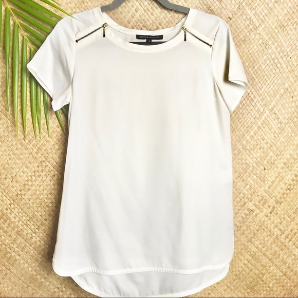 Mentha y Chocolate cream zipper blouse - Picture 1 of 6